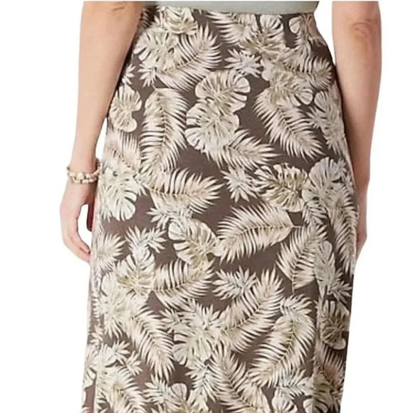 J. Jill | Women's Printed A Line Knit Maxi Skirt Cheerful Palms Plus Size 3X - Picture 6 of 8
